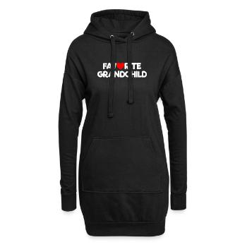 Lustiges rotes Herz Lieblingsenkelkind - Hoodie-Kleid - Schwarz - Vorne