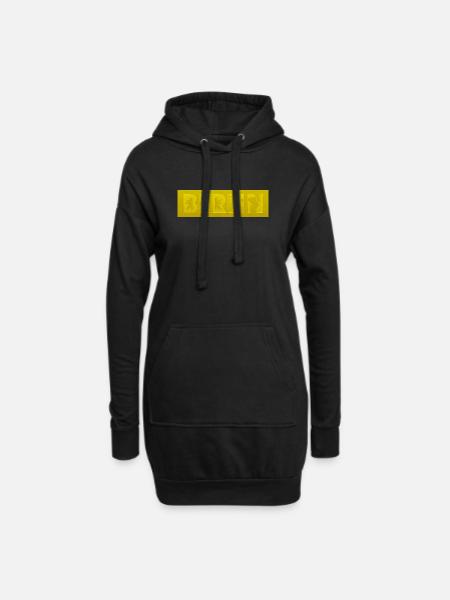 Berlin Brandenburger Tor Fernsehturm Nofretete - Hoodie-Kleid - Schwarz