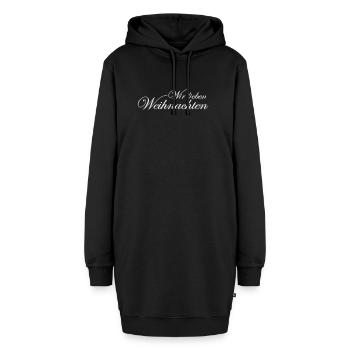 Wir lieben Weihnachten - Hoodie-Kleid - Schwarz - Vorne