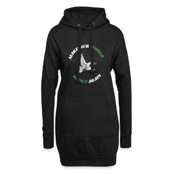 Rendez notre monde à nouveau pieux ! Colombe de la paix mondiale - Sweat-shirt à capuche long Femme - noir - Devant
