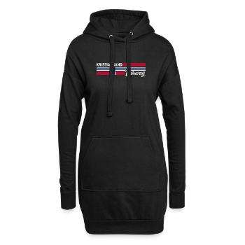 Kristiansand - Drapeau de la Norvège - Norge - Norwegen - Sweat-shirt à capuche long Femme - noir - Devant