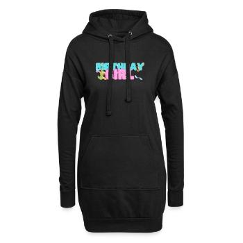 Dinosaurier Geburtstagskind - Hoodie-Kleid - Schwarz - Vorne