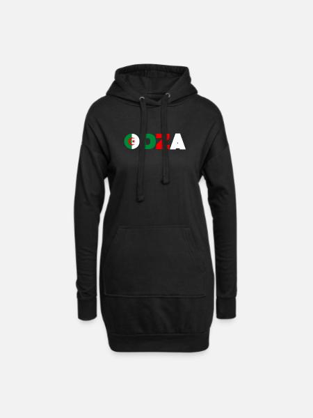Algerien - Hoodie-Kleid - Schwarz