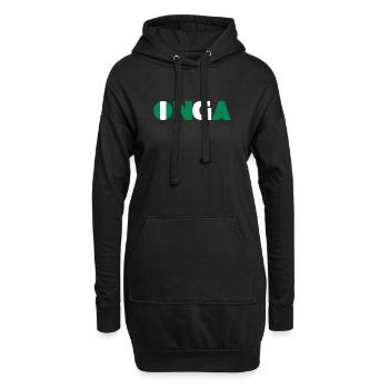 Nigéria - Sweat-shirt à capuche long Femme - noir - Devant