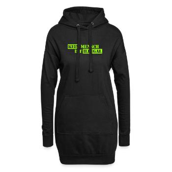 Personne n’est illégal - Migration - Illégalité - Sweat-shirt à capuche long Femme - noir - Devant