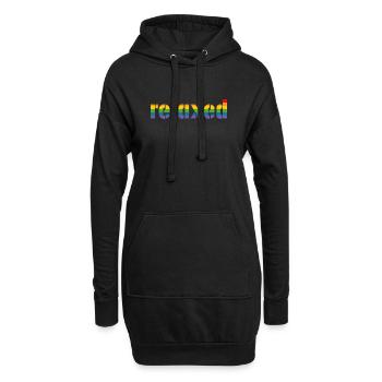 Pride Rainbow Tshirt relaxed LGBT lgbtqi queer - Hoodie-Kleid - Schwarz - Vorne