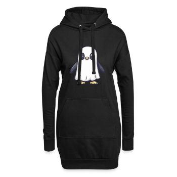 Pinguin Halloween Lustig Geist - Hoodie-Kleid - Schwarz - Vorne