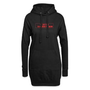 Ich lese den Raum falsch – Meme-Statement - Hoodie-Kleid - Schwarz - Vorne