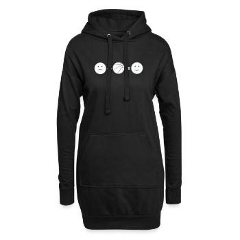 Basketball Love - Hoodie-Kleid - Schwarz - Vorne