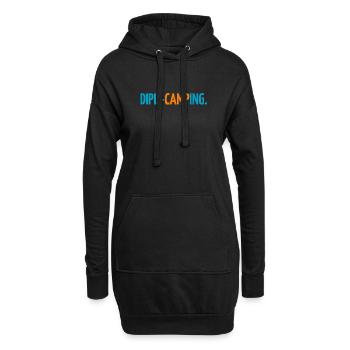 Dipl.-Ing. Camper Fan Experte Camping Wohnmobil - Hoodie-Kleid - Schwarz - Vorne
