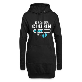 Großer Cousin - Hoodie-Kleid - Schwarz - Vorne