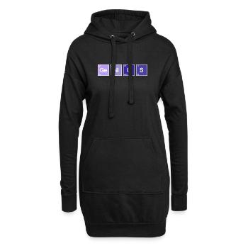 Genius Nerd Geek - Sweat-shirt à capuche long Femme - noir - Devant