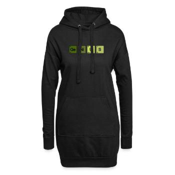 Genius Nerd Geek - Sweat-shirt à capuche long Femme - noir - Devant