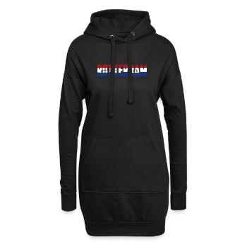 Drapeau de Rotterdam Néerlandais Vintage - Sweat-shirt à capuche long Femme - noir - Devant