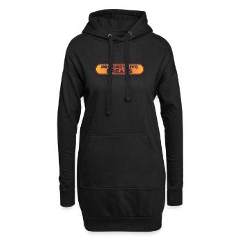 Progressive Breaks Breakbeat - Hoodie-Kleid - Schwarz - Vorne