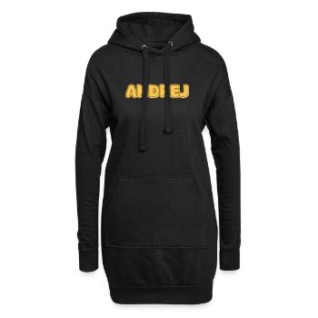 Andrej - Hoodie-Kleid - Schwarz - Vorne