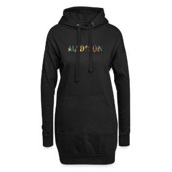 MADISON Namenskunst mit gestickten Blumen - Hoodie-Kleid - Schwarz - Vorne