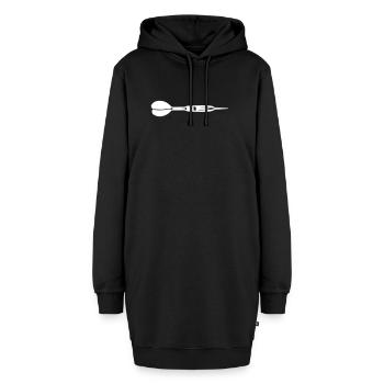 Dartpfeil Symbol - Hoodie-Kleid - Schwarz - Vorne