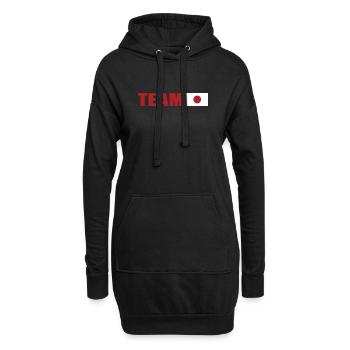 Support-Team Japan - Hoodie-Kleid - Schwarz - Vorne