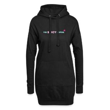 Yo ! Épicé. | Style rétro de l’an 2000 - Sweat-shirt à capuche long Femme - noir - Devant
