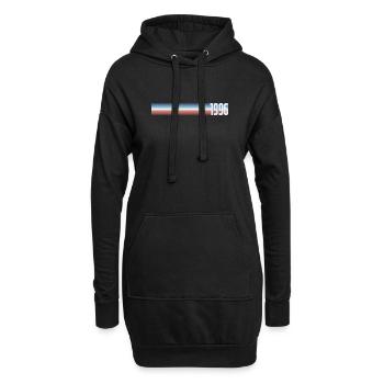 Café Vintage 30 Ans Trentaine Fête 1996 - Sweat-shirt à capuche long Femme - noir - Devant
