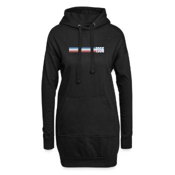 Vintage Coffee 60 Jahre Sechziger Party 1966 - Hoodie-Kleid - Schwarz - Vorne