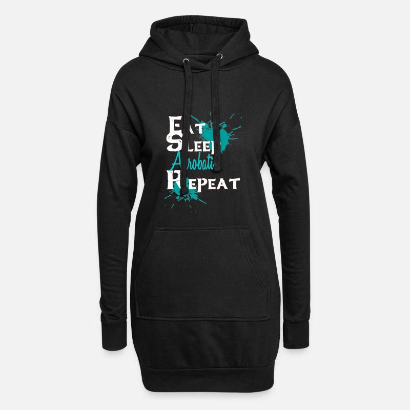 Akrobatik - Hoodie-Kleid - Schwarz