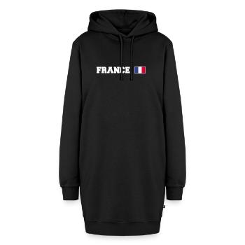 Frankreich Fan - Hoodie-Kleid - Schwarz - Vorne