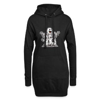 Halloween Design gruselig für die nächste Party - Hoodie-Kleid - Schwarz - Vorne