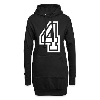 Symbole à 4 chiffres - Sweat-shirt à capuche long Femme - noir - Devant