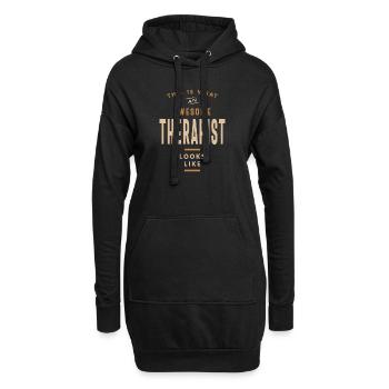 Therapist - Hoodie Dress - black - Front