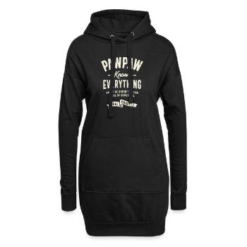 Pawpaw sait tout - Drôle de papa et grand-père - Sweat-shirt à capuche long Femme - noir - Devant