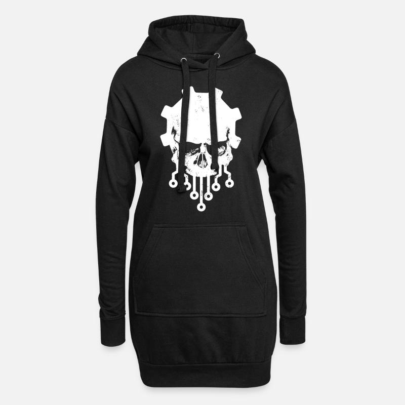 Informatik Computer - Hoodie-Kleid - Schwarz