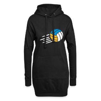Beachvolleyball - Hoodie-Kleid - Schwarz - Vorne