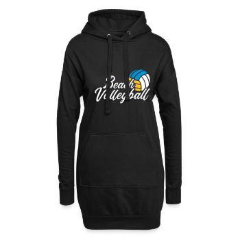 Beachvolleyball - Hoodie-Kleid - Schwarz - Vorne