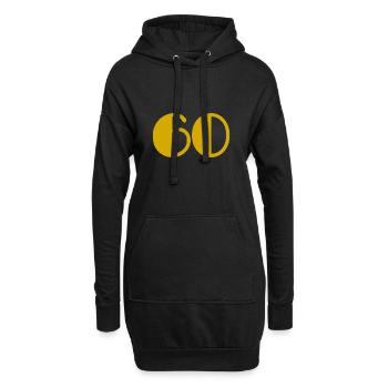 60. 60 JAHRE. 60-JÄHRIGES JUBILÄUM. GEBURTSTAG 60 JAHRE. - Hoodie-Kleid - Schwarz - Vorne