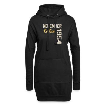 Geboren im November 1954 - Ausgabe 1954 - Hoodie-Kleid - Schwarz - Vorne