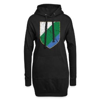 Armoiries des Abruzzes - Sweat-shirt à capuche long Femme - noir - Devant