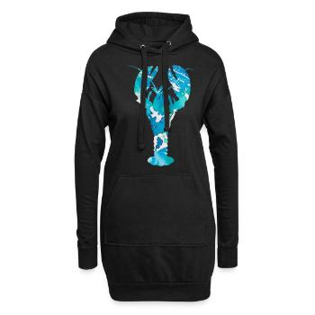 Homard - Sweat-shirt à capuche long Femme - noir - Devant