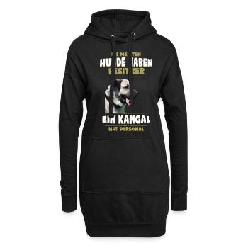 Kangal Tshirt - Kangal Hund Shirt - Hoodie-Kleid - Schwarz - Vorne