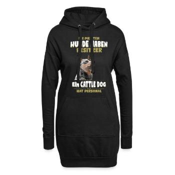 Cattle Dog Tshirt - Cattle Dog Shirt - Hoodie-Kleid - Schwarz - Vorne