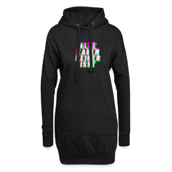 kauen keiner isst club techno mdma geschenk edm - Hoodie-Kleid - Schwarz - Vorne