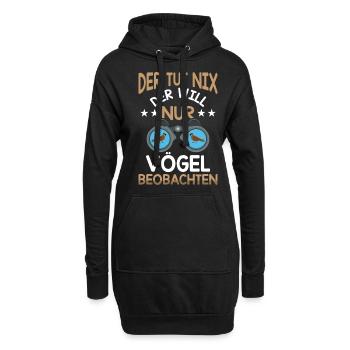 Vogelbeobachter Fernglas Vogelbeobachtung - Hoodie-Kleid - Schwarz - Vorne