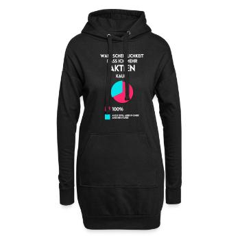 Aktien Dividende lustige sprüche Vermögen finanzen - Hoodie-Kleid - Schwarz - Vorne