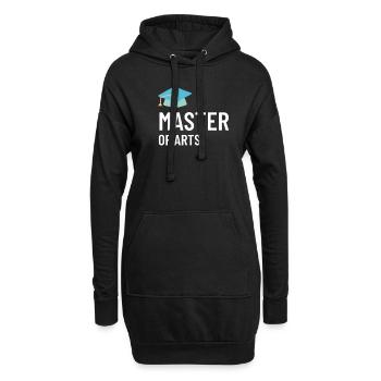 Master of Arts abschluss studieren uni thesis - Hoodie-Kleid - Schwarz - Vorne