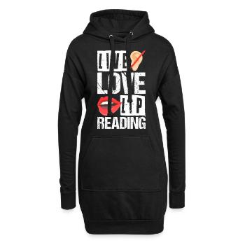 Langue des signes sourde Fierté sourde - Sweat-shirt à capuche long Femme - noir - Devant