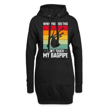 Conception de cornemuse pour Scotland Pride et cornemuse - Sweat-shirt à capuche long Femme - noir - Devant