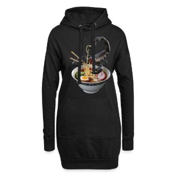 Skorpion Ramen - Hoodie-Kleid - Schwarz - Vorne
