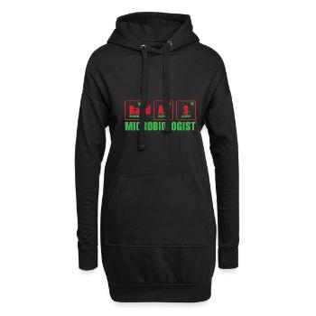 Badass Mikrobiologe Wissenschaft Lehrer Biologie - Hoodie-Kleid - Schwarz - Vorne