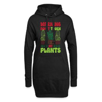 Nur Gucken Finger weg Einzelkind - Hoodie-Kleid - Schwarz - Vorne